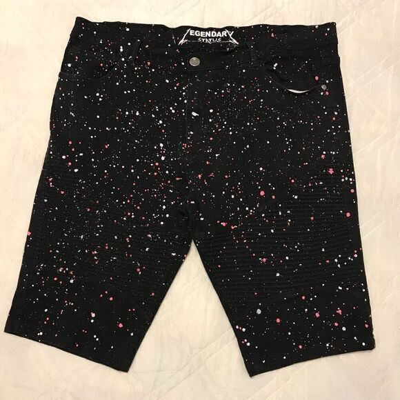 Legendary Status black speckled shorts size 42 - Picture 1 of 6